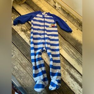 George | Striped Fleece Train Footie Pyjamas